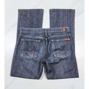 Seven for All Man kind Jeans Mens 30x30 Blue Boot Cut Distressed Cowboy Western